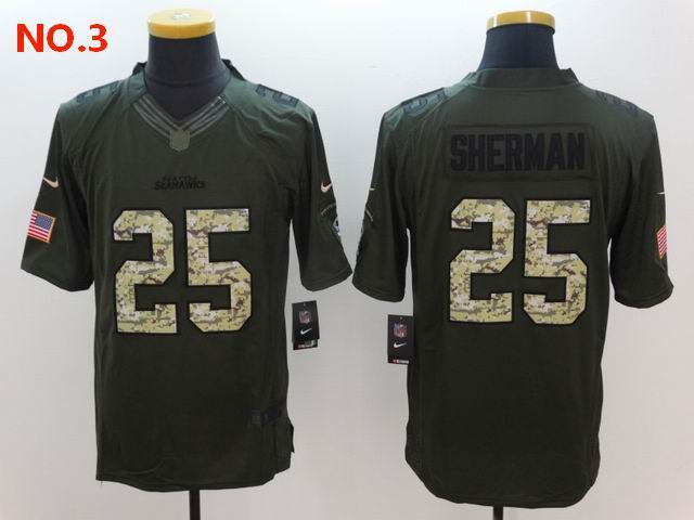 Men's Seattle Seahawks #25 Richard Sherman Jersey NO.3;